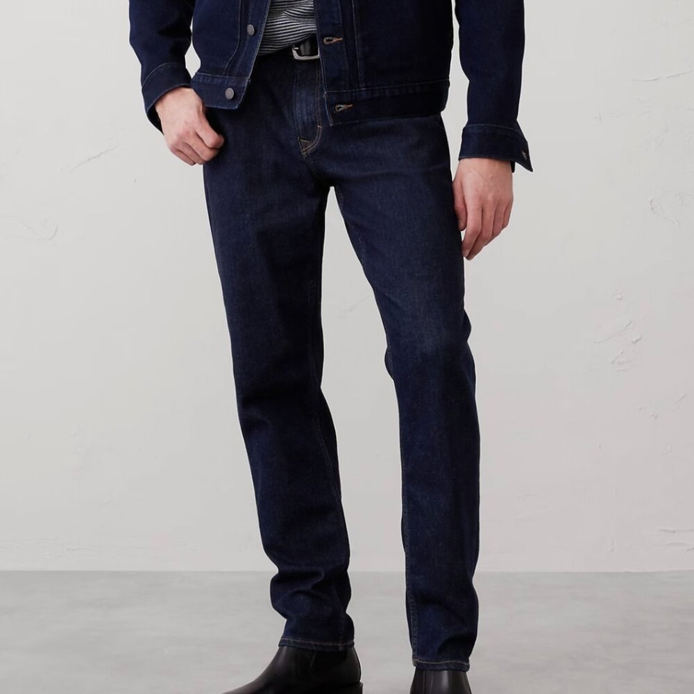 Banana Republic 30x30 Travel Jeans Athletic Cut Og $105 Dark Blue